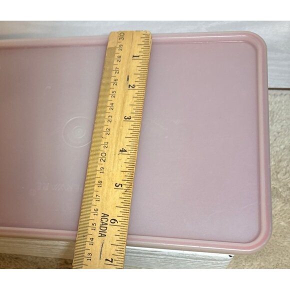 Vintage Tupperware 1292-3 Hot Dog Bacon Deli Meat Keeper w/ Lid Paprika Red - Picture 10 of 11